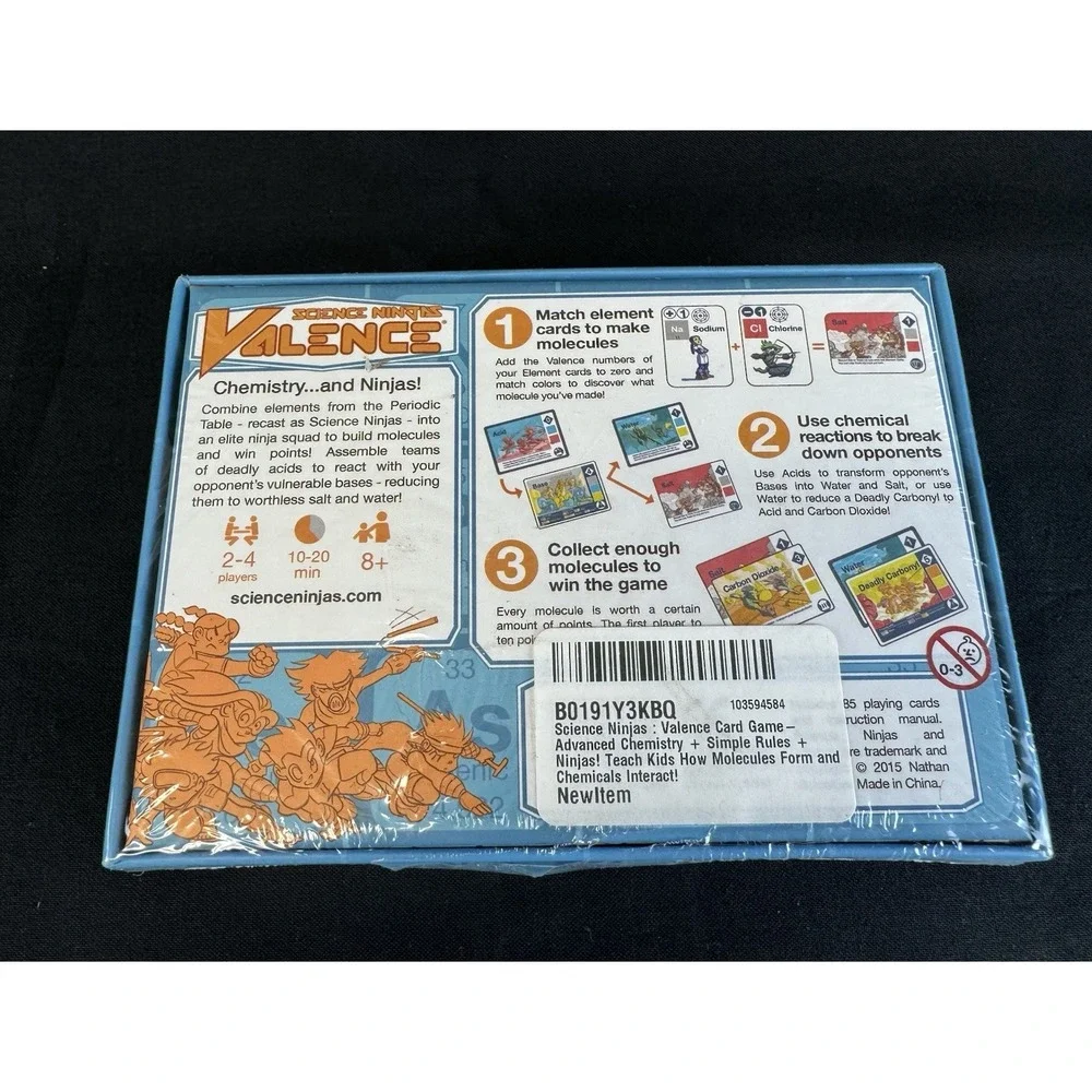 Science Ninjas Valence Card Game Advanced Chemistry New Sealed Package